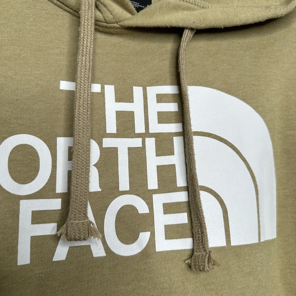 The North Face Men's Hoodie Half Dome Logo Pullover Sweatshirt Size XL Tan Beige - Picture 5 of 9